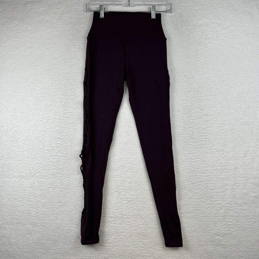 Alo Yoga Lattice‎ Side Purple Leggings Women's Size Extra Small
